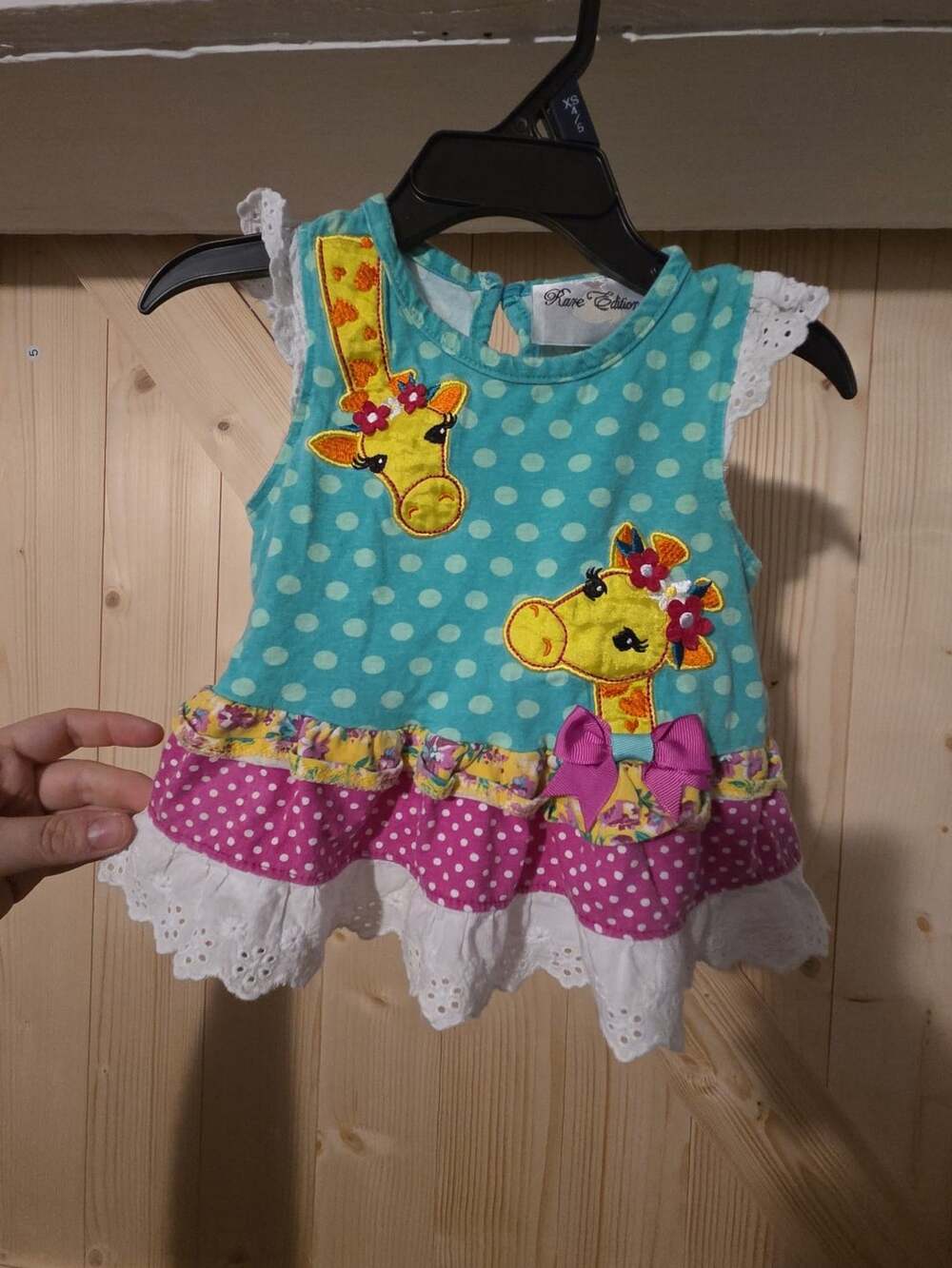 Rare Editions Giraffe Ruffle Outfit Set - Picture 2 of 12